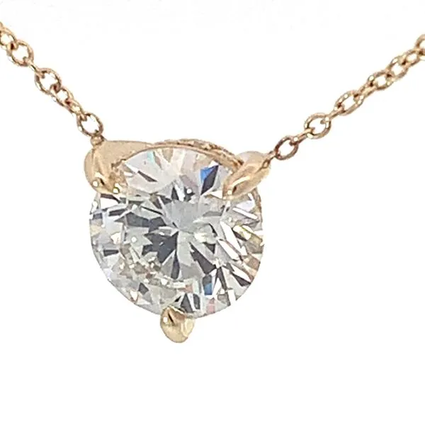 Round Lab-Grown Diamond Pendant Image 3 Redlands Jewelers Redlands, CA