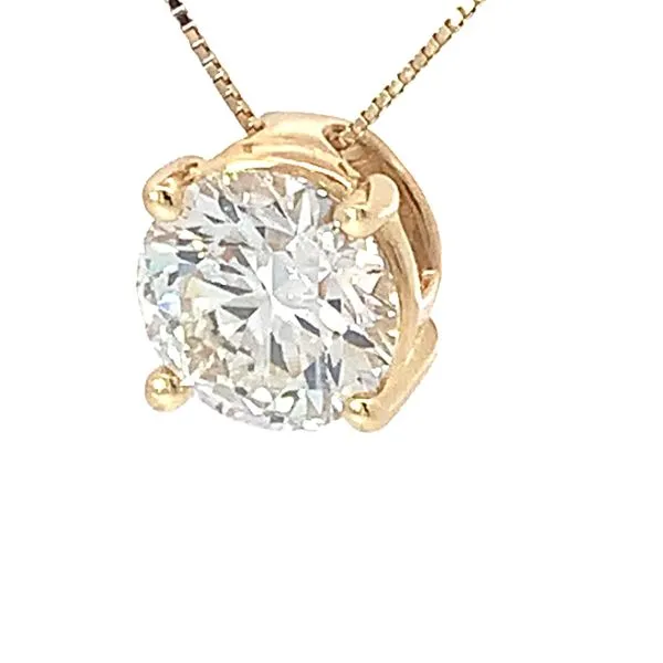 Classic Round Lab-Grown Diamond Pendant Image 3 Redlands Jewelers Redlands, CA