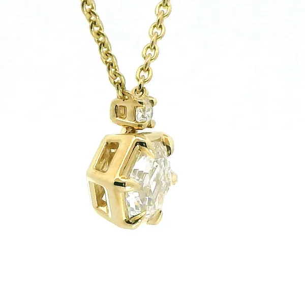 1.04ct Hexagon Lab-Grown Diamond Necklace in 14kt Yellow Gold Image 2 Redlands Jewelers Redlands, CA