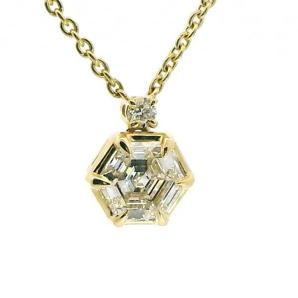 1.04ct Hexagon Lab-Grown Diamond Necklace in 14kt Yellow Gold Redlands Jewelers Redlands, CA