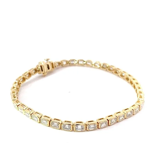 4.92ctw Emerald Cut Lab Grown Diamond Tennis Bracelet Image 2 Redlands Jewelers Redlands, CA