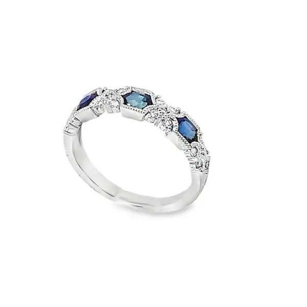 Sapphire and Diamond Band Image 2 Redlands Jewelers Redlands, CA