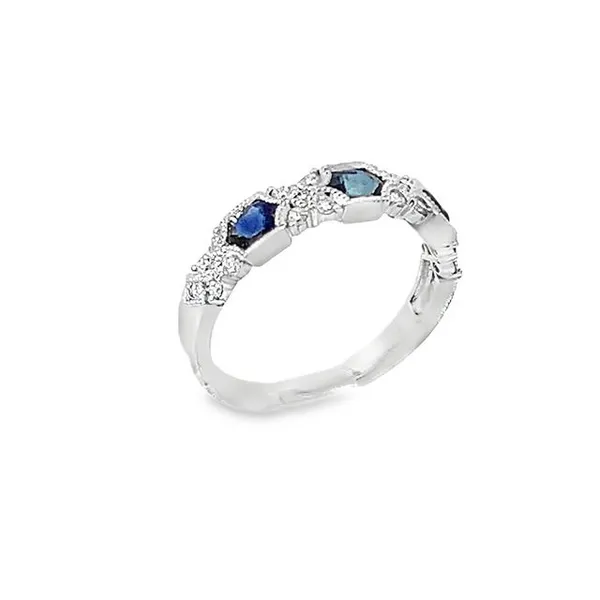 Sapphire and Diamond Band Image 3 Redlands Jewelers Redlands, CA