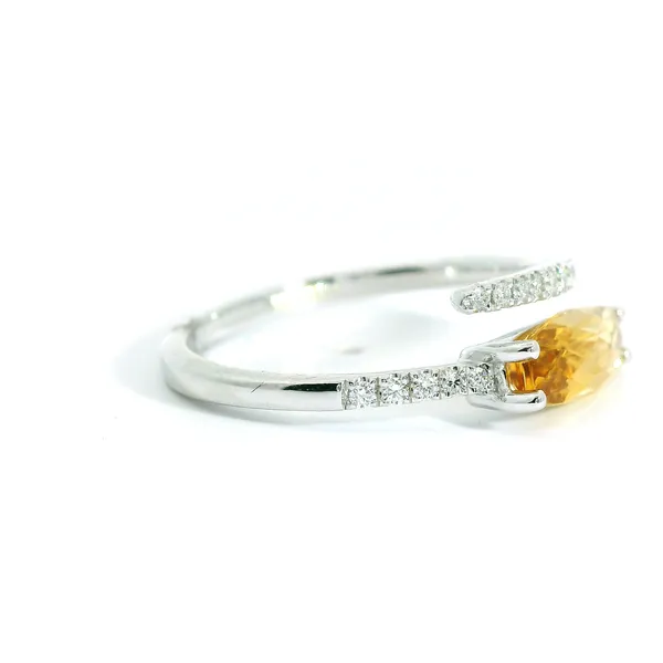 Citrine and Diamond Bypass Fashion Ring Image 2 Redlands Jewelers Redlands, CA