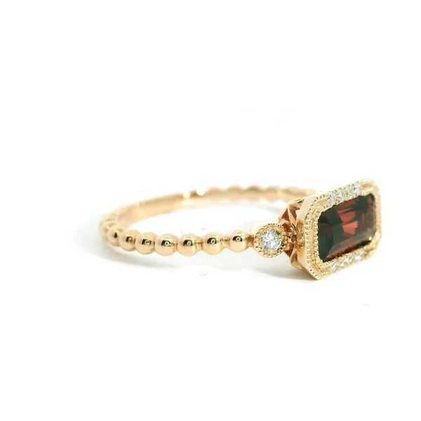 Garnet and Diamond Fashion Ring Image 3 Redlands Jewelers Redlands, CA