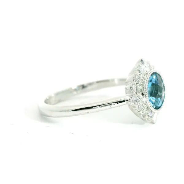 London Blue Topaz and Diamond Fashion Ring Image 2 Redlands Jewelers Redlands, CA