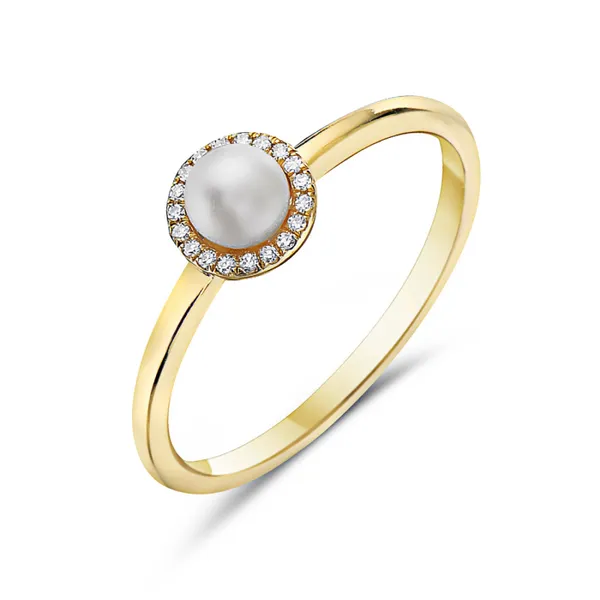 Pearl and Diamond Halo Fashion Ring Redlands Jewelers Redlands, CA