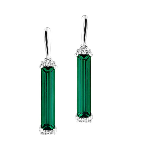 Chatham Emerald Diamond Earrings Redlands Jewelers Redlands, CA
