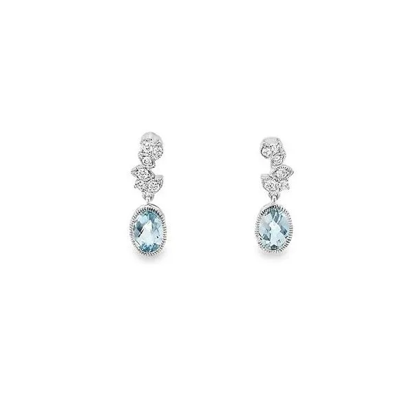 Blue Topaz and Diamond Dangle Earrings Redlands Jewelers Redlands, CA