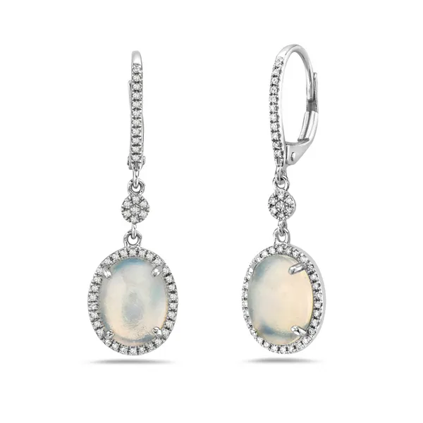 Opal and Diamond Drop Earrings Redlands Jewelers Redlands, CA
