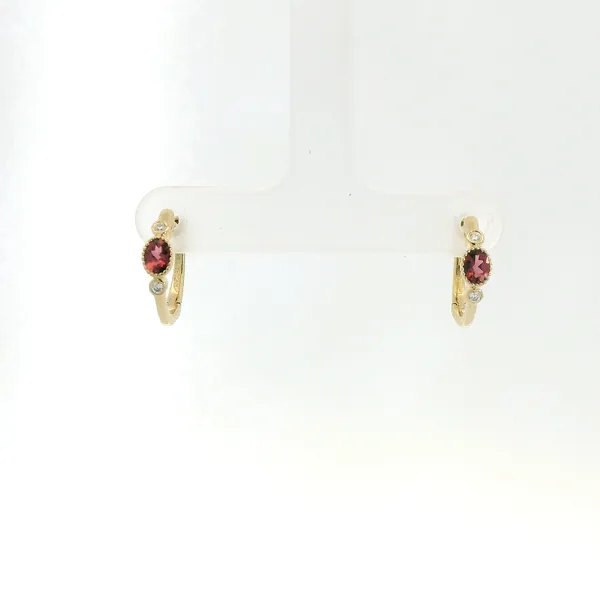 Pink Tourmaline Hoop Earrings Redlands Jewelers Redlands, CA