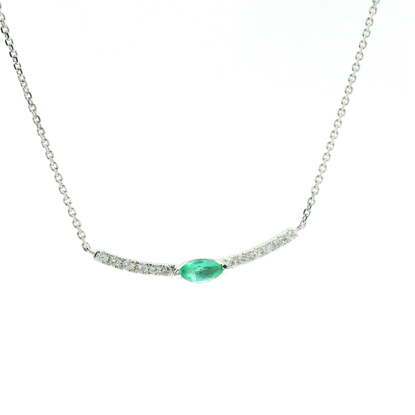 Emerald and Diamond Fashion Necklace Redlands Jewelers Redlands, CA