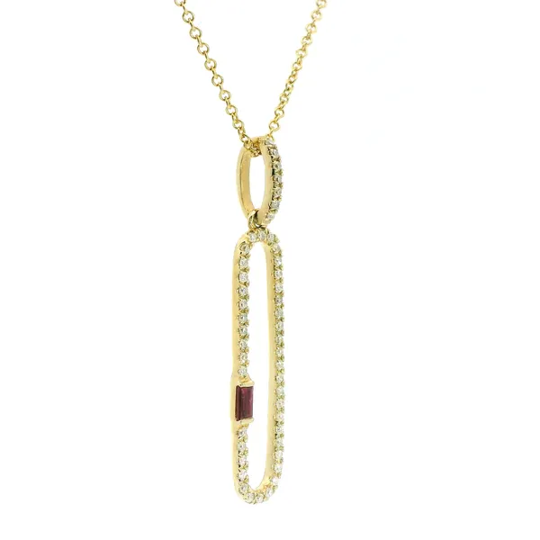 Ruby and Diamond Fashion Necklace Image 3 Redlands Jewelers Redlands, CA