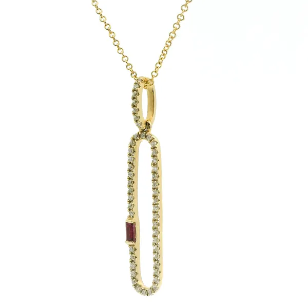 Ruby and Diamond Fashion Necklace Image 4 Redlands Jewelers Redlands, CA