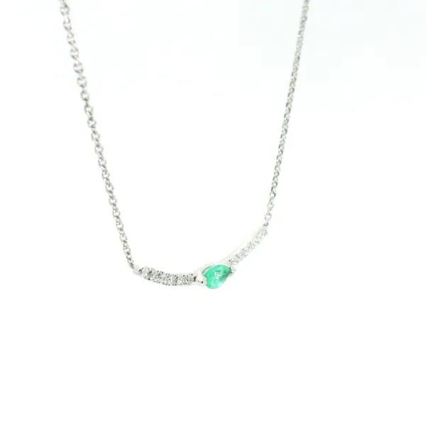 Emerald and Diamond Fashion Necklace Image 2 Redlands Jewelers Redlands, CA