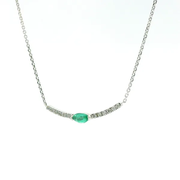 Emerald and Diamond Fashion Necklace Image 3 Redlands Jewelers Redlands, CA