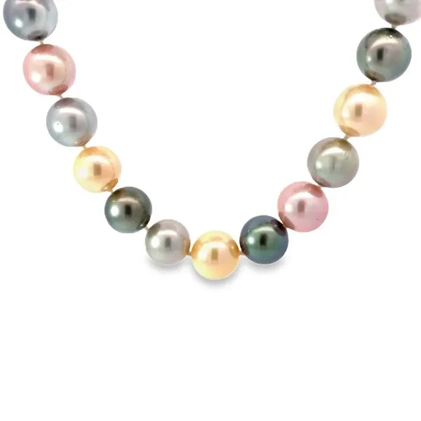 Multi-Color Tahitian & Freshwater Pearl Necklace Image 3 Redlands Jewelers Redlands, CA