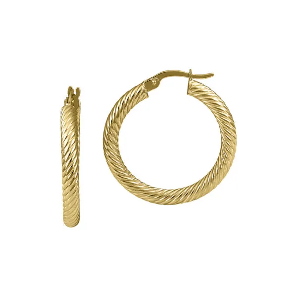 20mm Twisted D/C Hoop Earrings Redlands Jewelers Redlands, CA