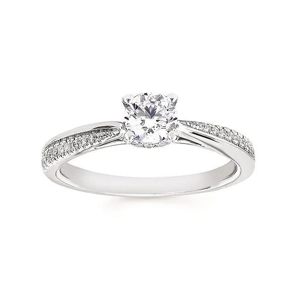 14k white gold semi mount engagement ring