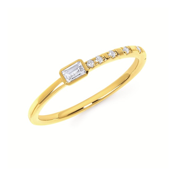 14K Yellow Gold Baguette & Round Diamond Ring Reed & Sons Sedalia, MO