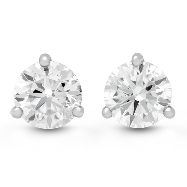14K White Gold 1.50 CTW Natural Diamond Martini Stud Earrings Reed & Sons Sedalia, MO