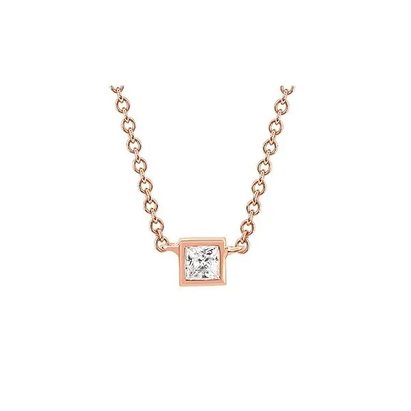 Bezel set Princess cut Diamond necklace Reed & Sons Sedalia, MO