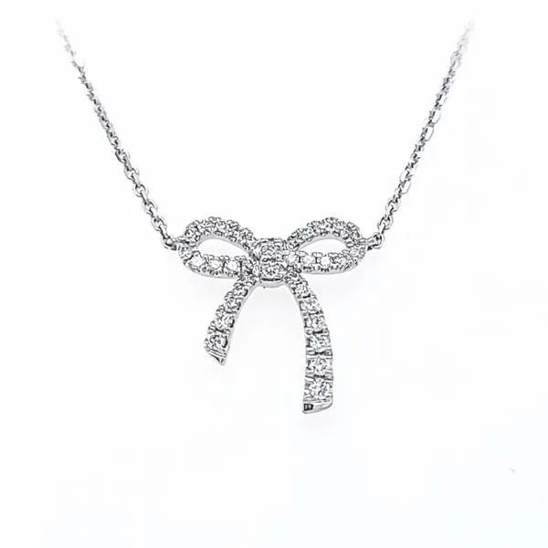Diamond Bow Necklace Image 2 Reed & Sons Sedalia, MO