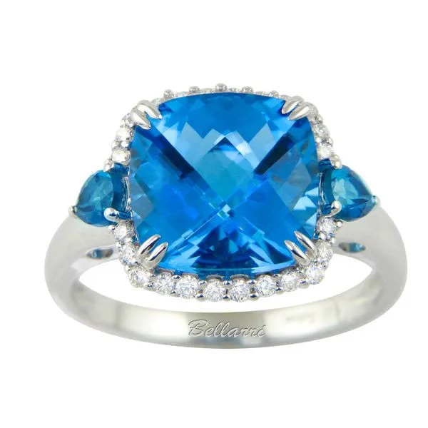 Swiss Blue Topaz and Diamond Ring Reed & Sons Sedalia, MO