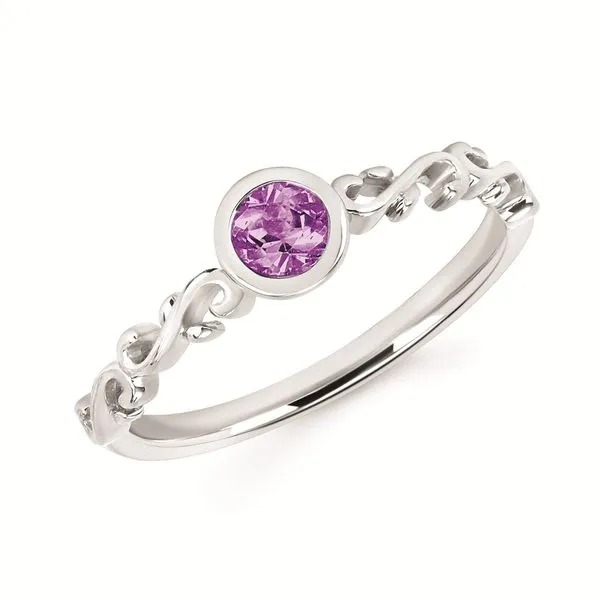 Created Alexandrite Stackable Bezel Set Ring Reed & Sons Sedalia, MO