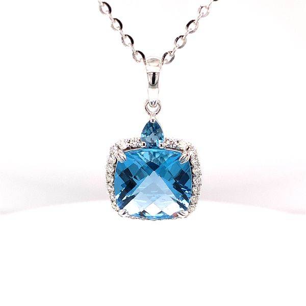 Swiss Blue Topaz/ Diamond pendant from Bellarri Reed & Sons Sedalia, MO