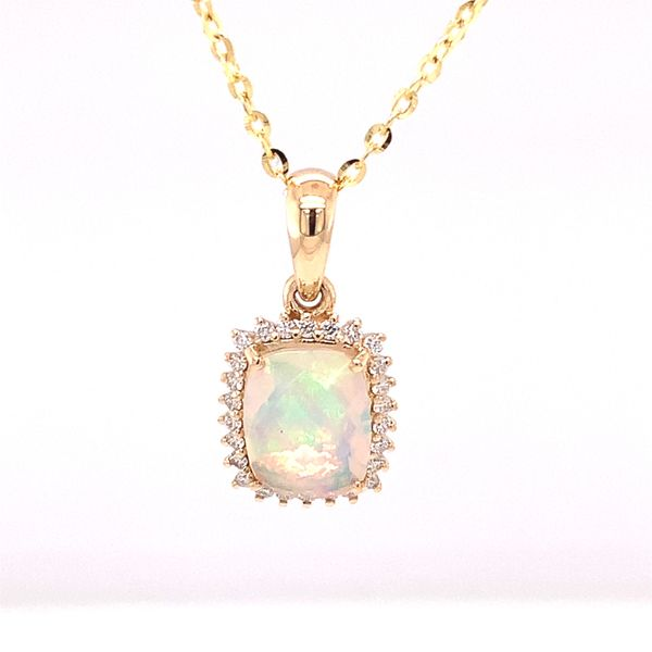 Ethiopian Opal Diamond Pendant Reed & Sons Sedalia, MO