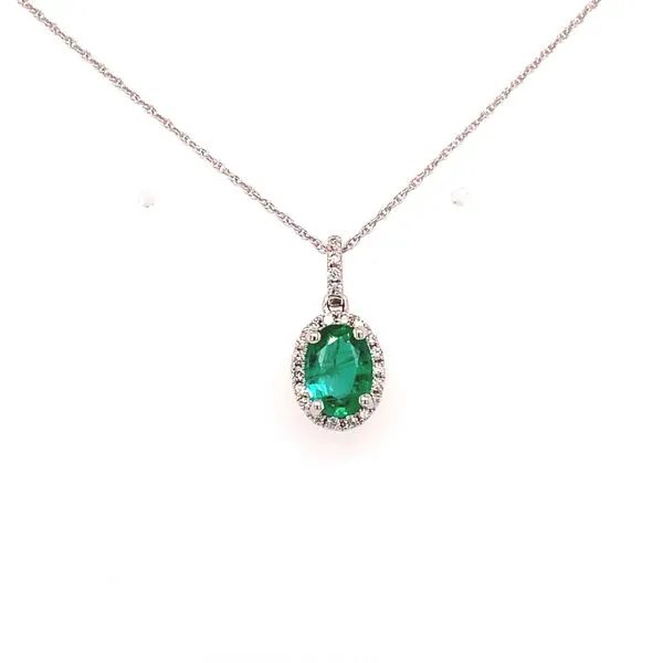 Beautiful emerald halo pendant Reed & Sons Sedalia, MO