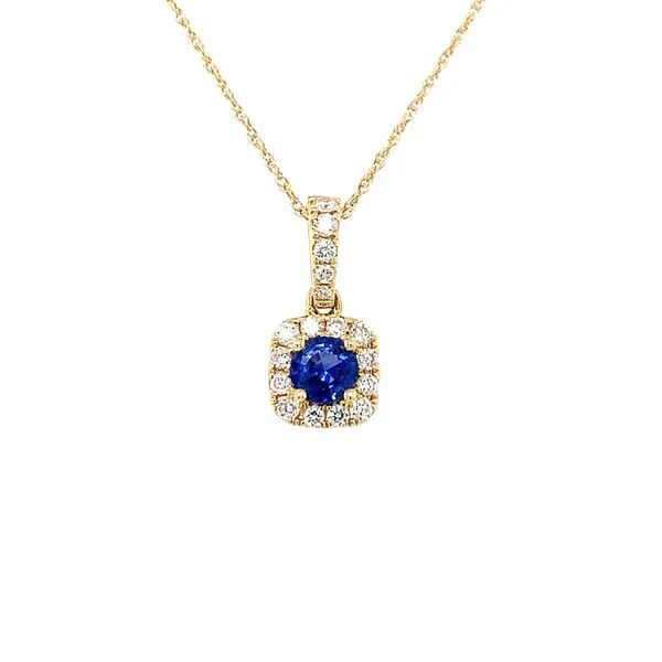 Sapphire and diamond pendant