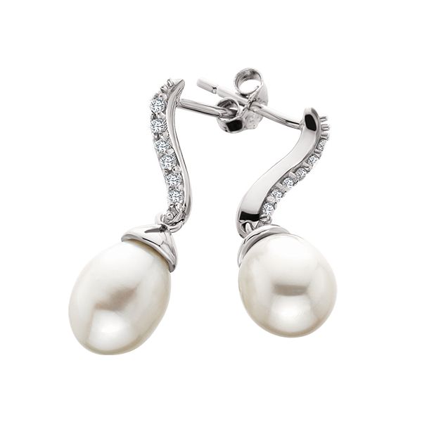 Pearl and Diamond Earrings Reed & Sons Sedalia, MO