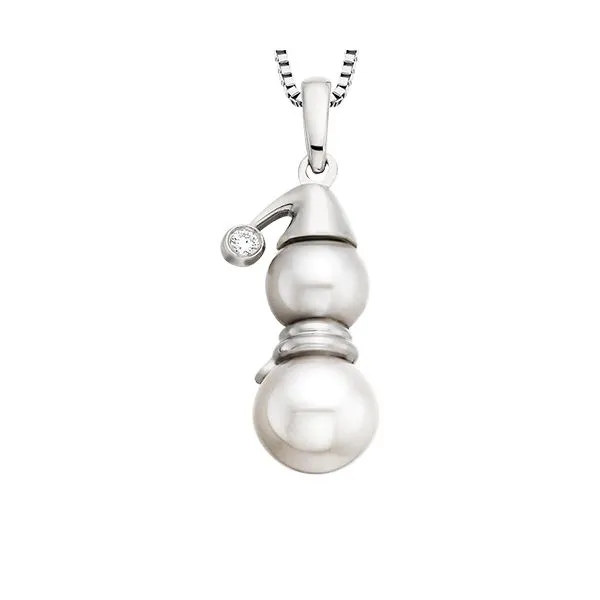 Pearl & Diamond Snowman Pendant Reed & Sons Sedalia, MO