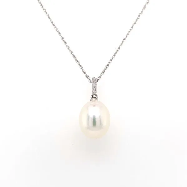 Pearl and diamond drop pendant Reed & Sons Sedalia, MO