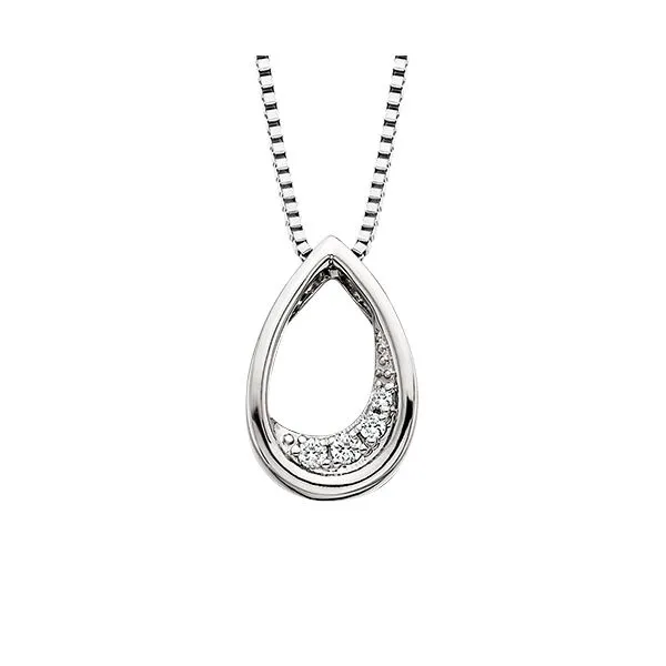 Sterling Silver Pear Shape Pendant Necklace Reed & Sons Sedalia, MO