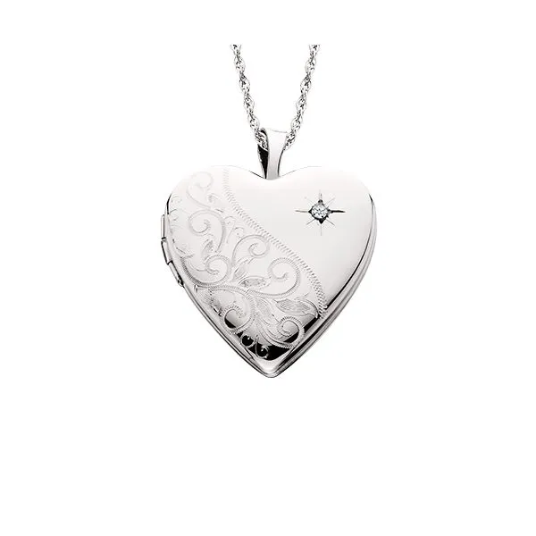 Sterling Silver Heart Locket Necklace Reed & Sons Sedalia, MO