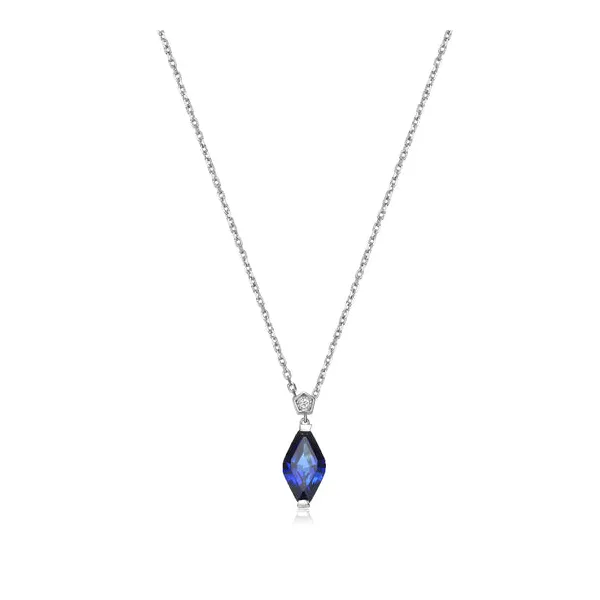 Sterling Silver Lab Created Blue Sapphire Pendant Reed & Sons Sedalia, MO