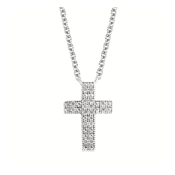 .05 Ctw. Diamond Cross Necklace In Sterling Silver Reed & Sons Sedalia, MO
