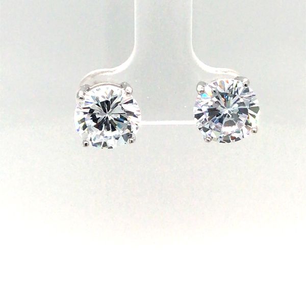 Sterling Silver 5.50 CTW-Size Simulated Diamond Stud Earrings Reed & Sons Sedalia, MO