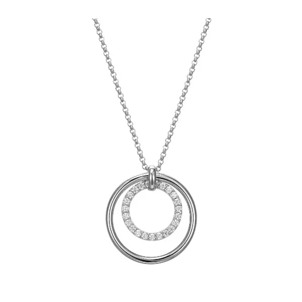 Sterling Silver Simpatico CZ Drop Necklace Reed & Sons Sedalia, MO