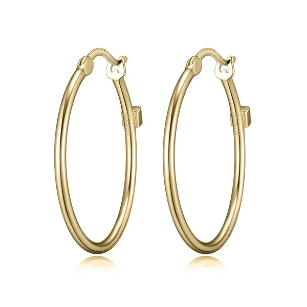 Gold Plated Sterling Silver Hoop Earrings Reed & Sons Sedalia, MO