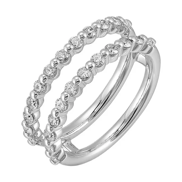 14K White Gold 5/8Ctw Diamond Shared Prong Straight Band Enhancer Reiniger Jewelers Swansea, IL