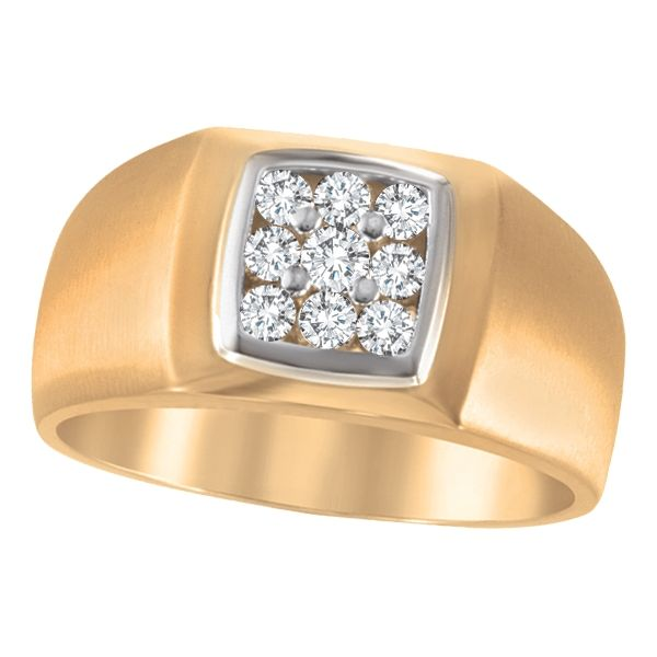 Charming Floral 9 Stone Diamond Ring