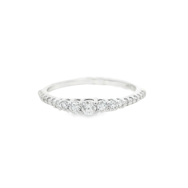 14K White Gold .31Ctw Diamond Band Image 2 Reiniger Jewelers Swansea, IL