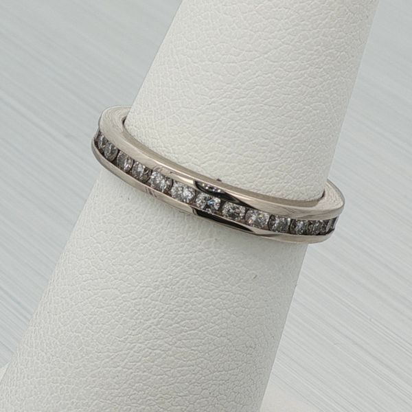 14K White Gold Diamond Eternity Anniversary Ring Rich Custom Jewelry Las Vegas, NV