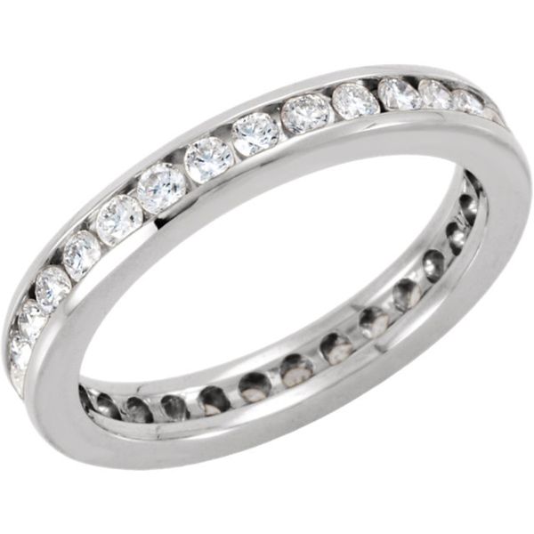 14KW Gold 1.28ct T.W. Mined Diamond Eternity Ring Rich Custom Jewelry Las Vegas, NV