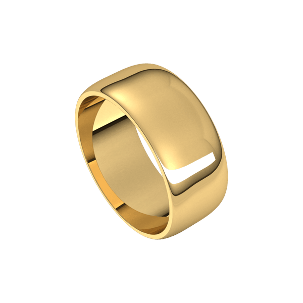 14K Yellow Gold 8mm Standard Fit Lightweight Half Round Band Rich Custom Jewelry Las Vegas, NV