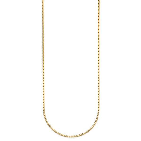 Herco 18K Yellow Gold Polished 1.4mm Solid Box 18 Inch Chain 6.9gr Rich Custom Jewelry Las Vegas, NV